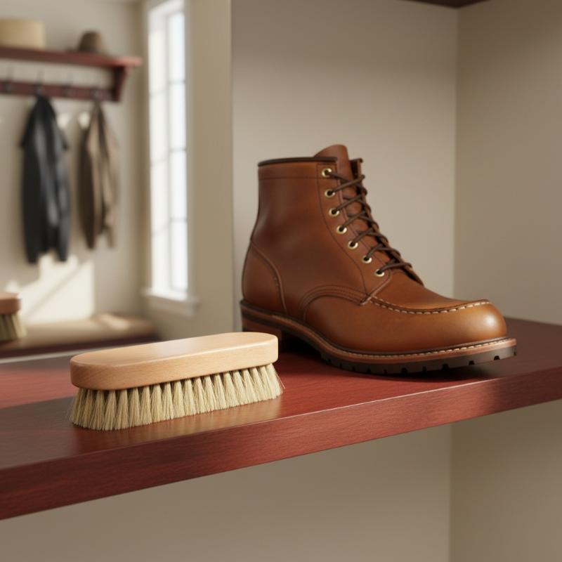 1PC Wood Shoe Brush Horse Hair - đánh giá và giá Leather Shoe Polish